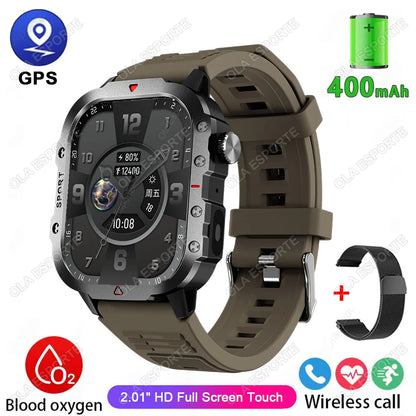 New Military GPS Smart Watch Men Flashlight Waterproof Outdoor Sport Tracker Bluetooth Call Smartwatch Man Women For Android IOS