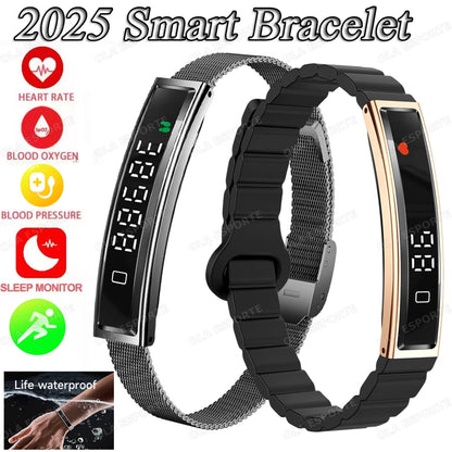 New Smart Bracelet Women Smartwatch Men Heart Rate Blood Oxygen Waterproof Sport Smart Band Watch For Android IOS Ladies Gift