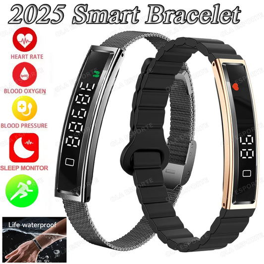 New Smart Bracelet Women Smartwatch Men Heart Rate Blood Oxygen Waterproof Sport Smart Band Watch For Android IOS Ladies Gift