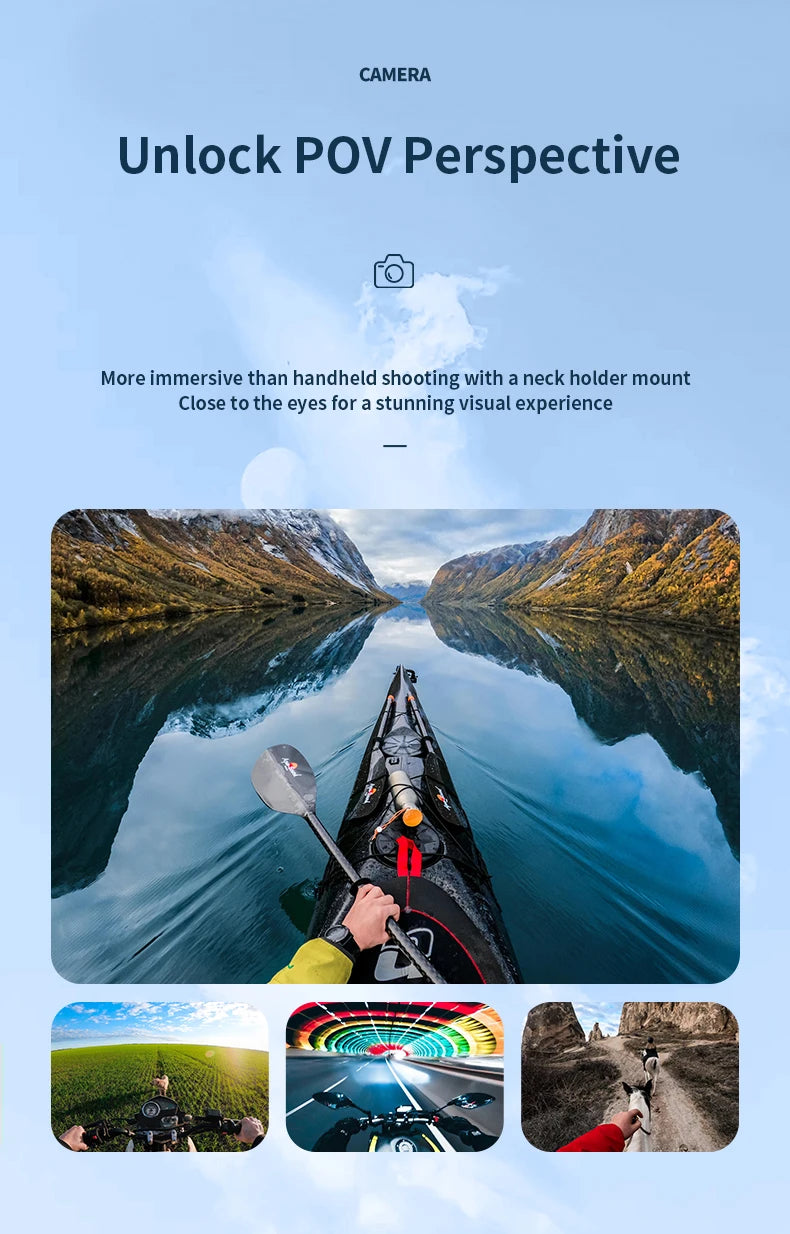 TELESIN Neck Hold Mount for GoPro Hero 13 12 11 10 9 8 7 6 5 Insta360 DJI Osmo Action Smartphone Magnetic GoPro Accessories