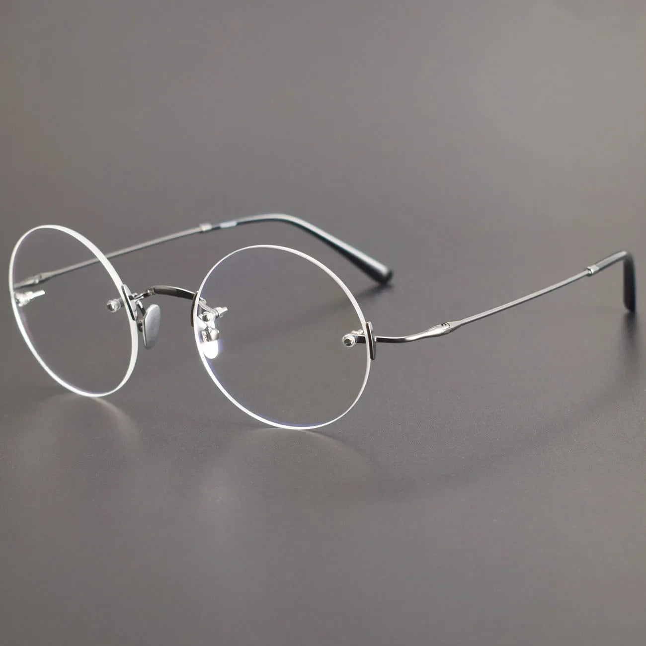 Aror Pure Titanium New Men Business Style Eyeglasses Customized Lenses Round Rimless Glasses Frame Man Optical Prescription 007