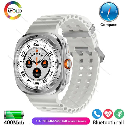 2025 New Watch Ultra Official Original Smartwatch 47mm AMOLED ChatGPT GPS NFC Compass Clock Bluetooth Call Smart Watch Men Women
