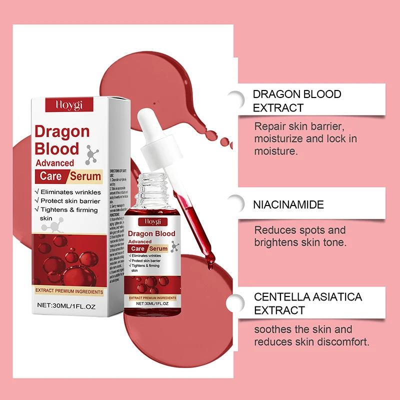 Dragon Blood Advanced Serum Effective Resist Aging Tighten Skin Reduce Wrinkles Brighten Skin Tone Improve Dullness Face Essence