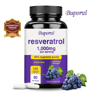 Resveratrol Supplement - Anti-Aging, Cardiovascular & Joint Support, Skin Health