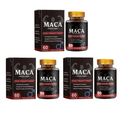 Organic Black Maca Capsules for Natural Ginseng Pills