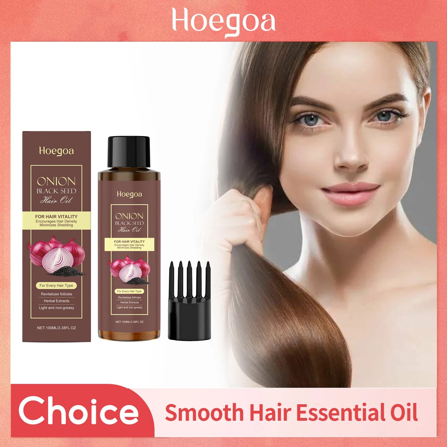 Red Onion Hair Growth Oil Hair Regeneration Thicker Prevent Loss Nourish Hair Root Repair Damaged Scalp Hair Regrowth Essence