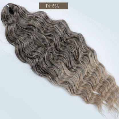 24Inches Pink Water Deep Wave Crochet Braiding 300g Ombre Brown White Synthetic Hair Extension Body Wavy Braids Hair Blond Twist