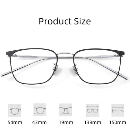 FIRADA Fashion Comfortable Square Eyeglasses Vintage Pure Titanium Eyewear Optical Prescription Glasses Frame For Men 30020-C