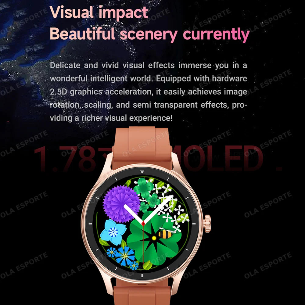 New NFC Smart Watch Women Heart Rate Blood Oxygen Monitor Wireless Call Smartwatch 100+Sports Modes Pedometer Men Sports Watches