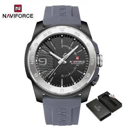 NAVIFORCE Luxury Fashion Quartz Watches for men Silicone Strap Hand Clock 50m Waterproof Japan Movement Man Sports Wristwatches