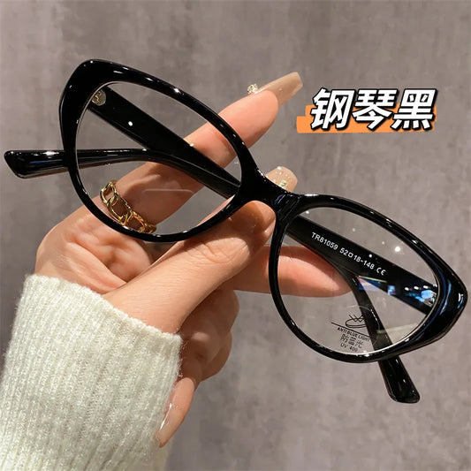 ZIROSAT 81059 New anti blue  Ultralight  TR90 Myopia Glasses Retro Square Optical Prescription Eyeglasses Frame For Men Or Women