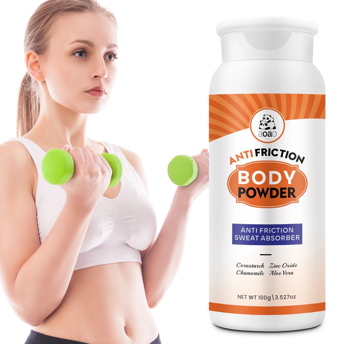 Women's Anti Scratch Body Powder - Contains Aloe Vera, Chamomile, No Talc Powder, Moisture Absorbing Natural Moisturizing Powder