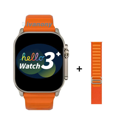 Original Smart Watch Hello 3 Plus Ultra Compass Bluetooth Call Message Notification 4GB/ROM 49mm Amoled Multifunction Smartwatch
