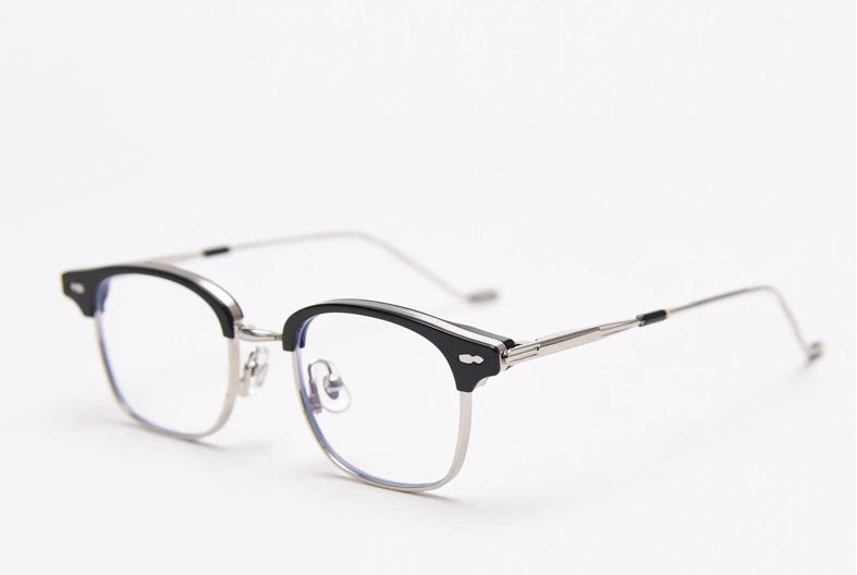 49425 Anti-Blue Light Square Half Frame Plastic Titanium Glasses Frames Ultralight Men Women Optical Fashion Computer Eyeglasses