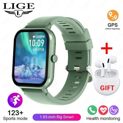 LIGE Smart Watch Women Smartwatch 2024  Bluetooth Answer Call Voice Assistant Whatsapp Reminder IP67 waterproof Men Smart Watch