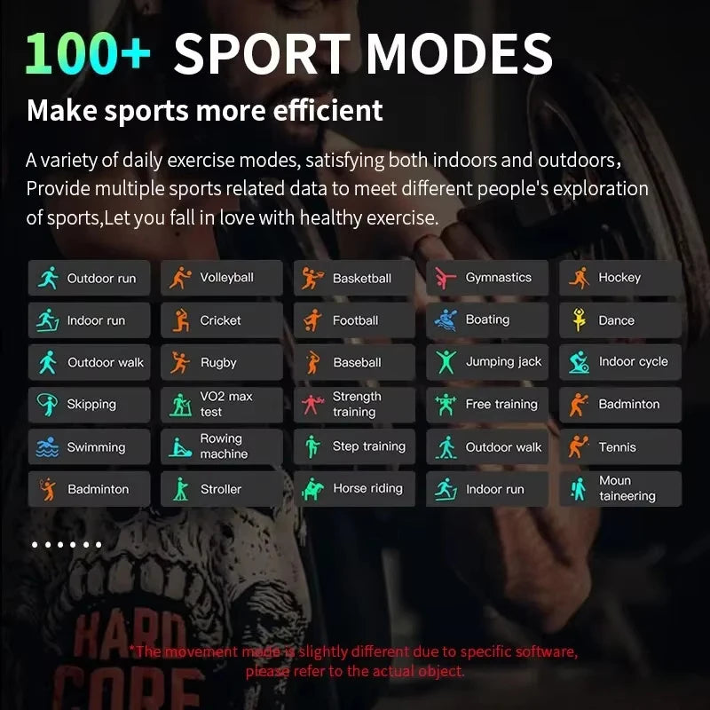 For Huawei Xiaomi Sports Smart Watch Men Women 1.83 Inch AMOLED HD Screen Heart Rate IP68 Waterproof Bluetooth Call Smart Watch