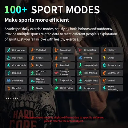 For Huawei Xiaomi Sports Smart Watch Men Women 1.83 Inch AMOLED HD Screen Heart Rate IP68 Waterproof Bluetooth Call Smart Watch