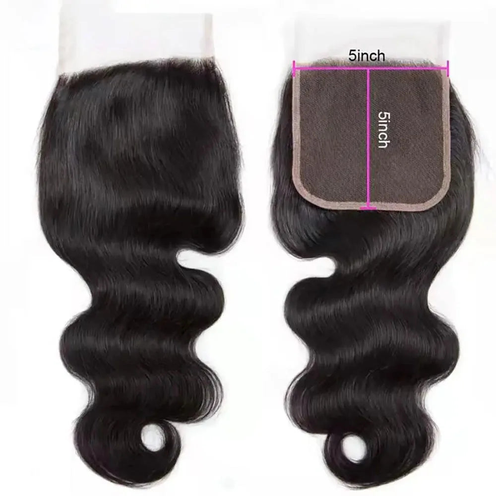 4x4 5x5 Body Wave Closure 6x6 Human Hair Lace Frontal Closure For Women Hair Extensions Swiss Lace  Brazilian Human Hair