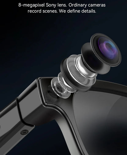 New AI Smart Glasses 800W Pixel Camera 1200P Video Recording AI Translation Music Control Intelligent Wearable Device 2025 Hot