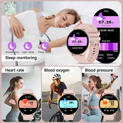 LIGE 2025 Bluetooth Call Smart Watch Women Custom Dial Watches Men Sports Fitness Tracker Heart Rate Smartwatch For Android iOS