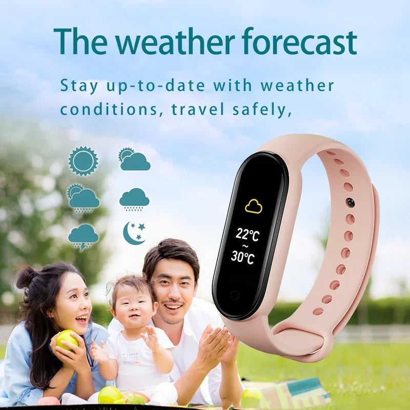 M7 Smart Band Watch Silicone Heart Rate Smart Band Varied Dials Fitness Tracker Blood Pressure Sport Bracelet For Mi Band 7
