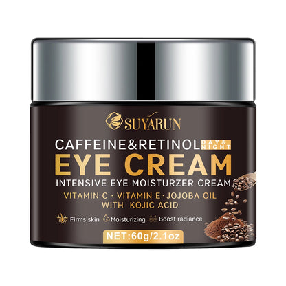 SUYARUN Anti-Aging Eye Cream Vitamin C&E + Caffeine Retinol - Dark Circles Wrinkles Treatment, Firming & Brightening.