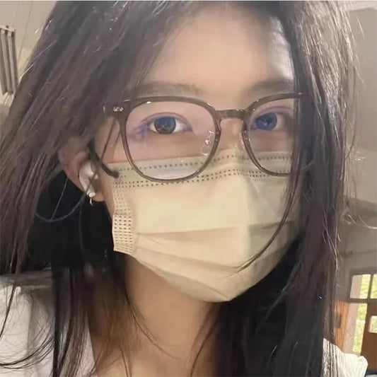 New Glasses Frame Camping Cycling Fishing Men Retro Glasses Frame Luxury Brand Design Tea Color Women Anti Blue Light Glasses