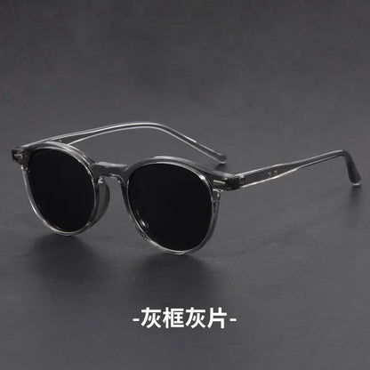 Korean Ultra Light Polarized Sunglasses Round Frame UV400 Sun Glasses Retro Trendy Fashion Driving Shades Men Women Versatile