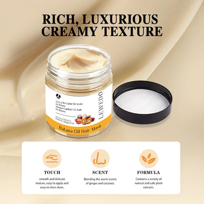 Lewedo Batana Mask Traction Alopecia Thicken Oil Hair Conditioner Oil Hair Care Strengthening Grease Anti Break Repair Care