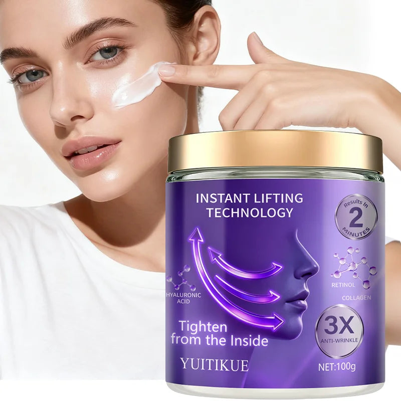 YUITIKUE Instant Lifting Cream, Collagen, Triple Anti-Wrinkle, Retinol, Hyaluronic Acid, suitable for all skin types