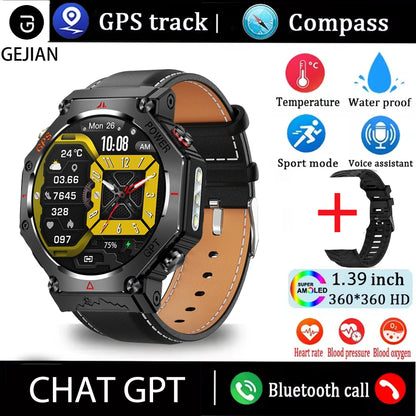 New GPS Smartwatch 1.39'' AMOLED Display 100 Sports Modes Voice Calling Smart Watch Men Women Military Grade Toughness Watches
