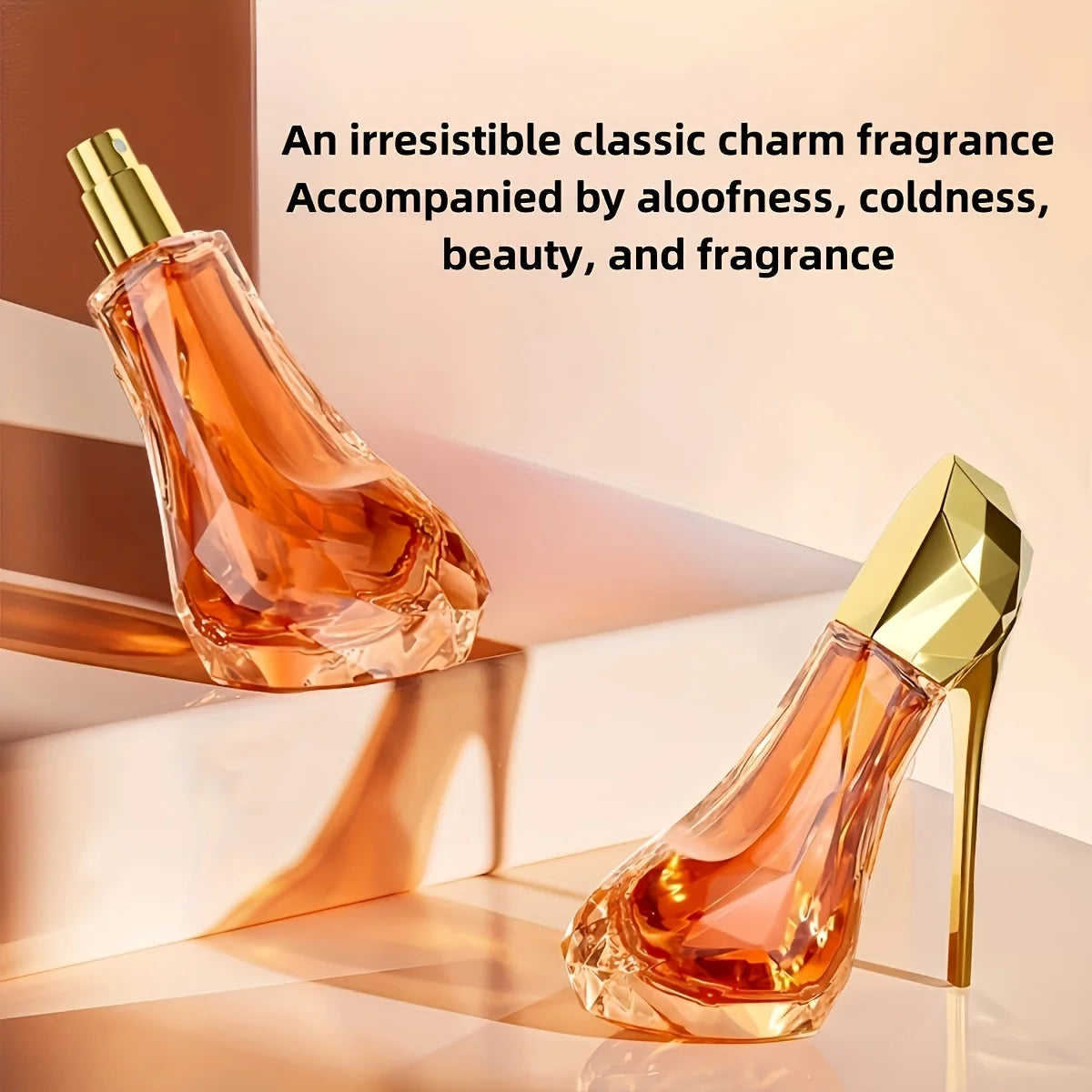 High heels women's perfume 3 pieces three-color high heels release women's charm romantic grass flower perfume, gift perfume for