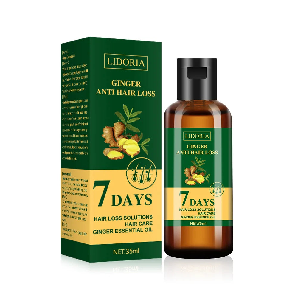 7 Days Fast Hair Growth Serum Ginger Anti Hair Loss Essential Oil Promote Regrowth Thicken Hair Care For Men Women Beauty Health