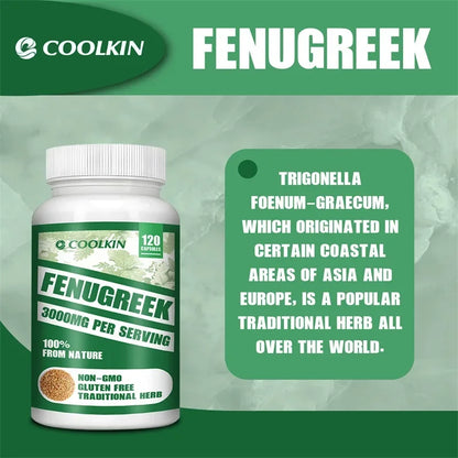 Fenugreek Capsules - for Hair Care and Breast Milk Supply, Weight Management