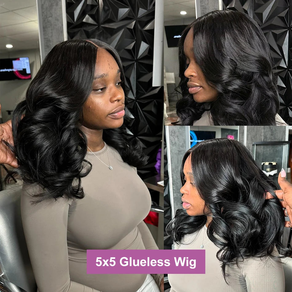 Links 200 Density Short Bob Body Wave Human Hair Wigs 13x6 HD Transparent Body Wave 13x4 Lace Wig 5x5 Glueless Closure For Women