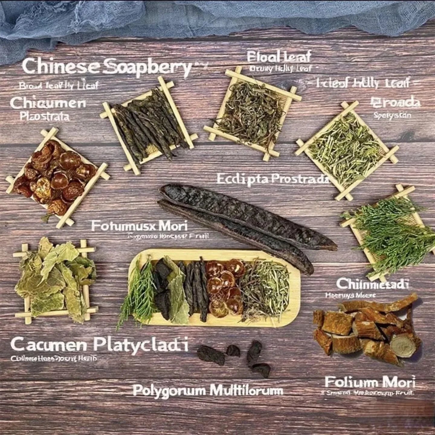 Herbs for White Hair Shampoo Conditioning Oil Control Cleansing with Platycladus Multiflorum And Angelica Root 14 Kinds of Hair