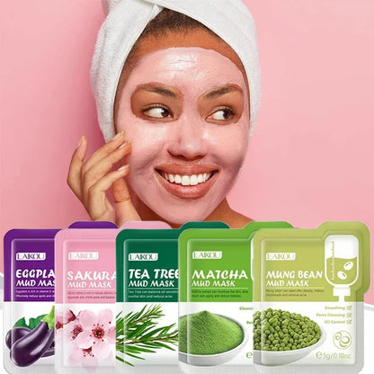 LAIKOU 5pcs Moisturizing Facial Mask Hydrating Sleeping Face Sheet Masks Repairing & Nourishing Night Face Mask Skin Care