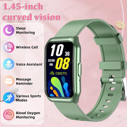 New Curved Screen Smart Watch 2025 For Health Watch Heart Rate Blood Oxygen/Pressure Sleep Monitor Sports Waterproof Smartwatch