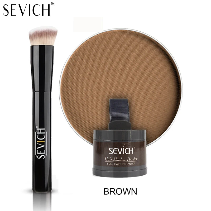 SEVICH Root Touch Up Hair Powder With Brush Hair Loss Concealer For Thinning Hair Women Men Root Cover Up Hairline Shadow Powder