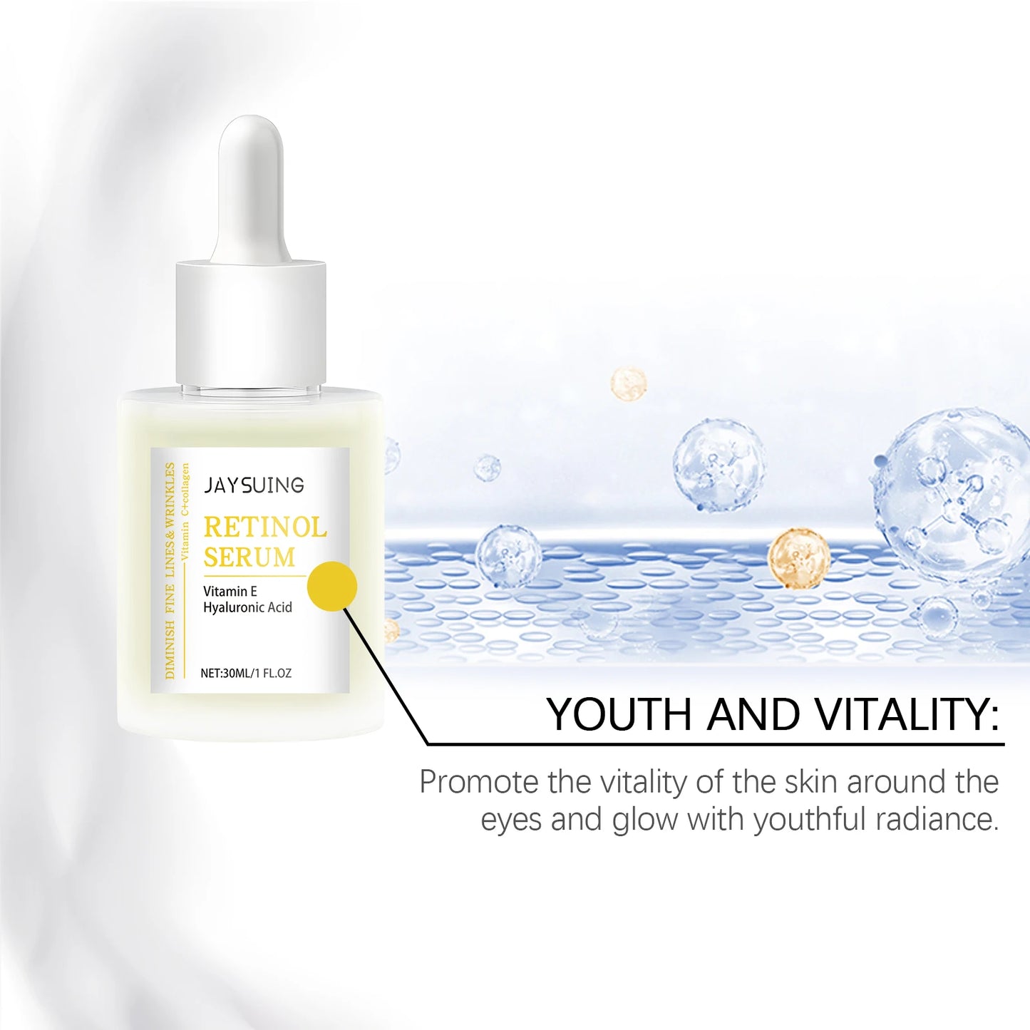 Retinol Facial Tightening Essence Deep Moisturizing Eye Periocular Fade Fine Lines Tightening Repair Hyaluronic Acid Essence