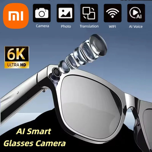 Xiaomi 6K HD AI Smart Glasses GPT 200W Pixel Camera Bluetooth Call 260Mah Battery Voice Assistant Control Colour Change Glasses
