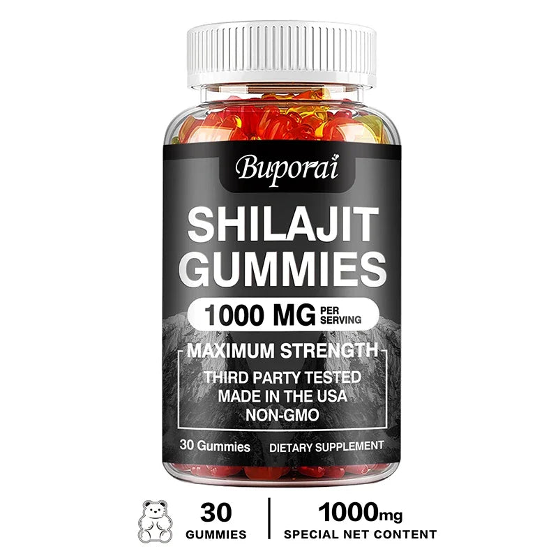 Shilajit Gummies - Energy Level, Memory and Focus Support Relieve Stress Overall Health