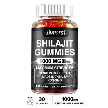Shilajit Gummies - Energy Level, Memory and Focus Support Relieve Stress Overall Health