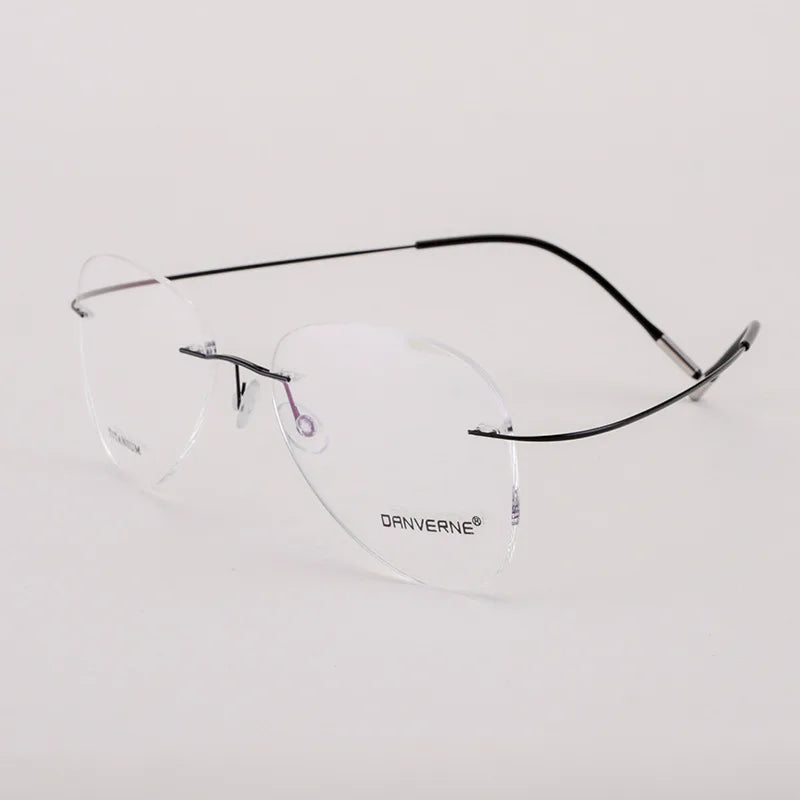 BCLEAR Titanium Alloy Glasses Frame Men 2022 New Women Rimless Prescription Pilot Eyeglasses Myopia Optical European Eyewear