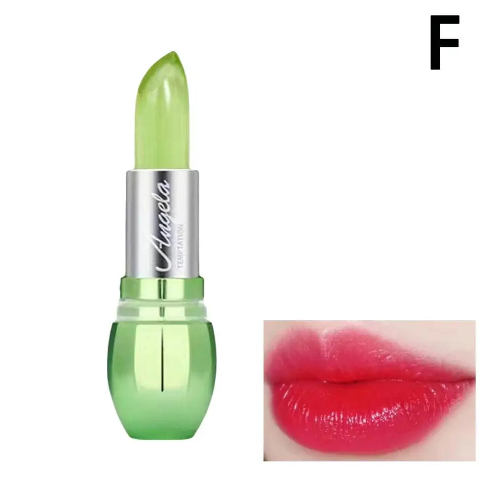 6-Color Moisturizing Aloe Vera Jelly Color Changing Lipstick Lasting Nutritious Lip Balm Gentle Magic Temperature Color Change