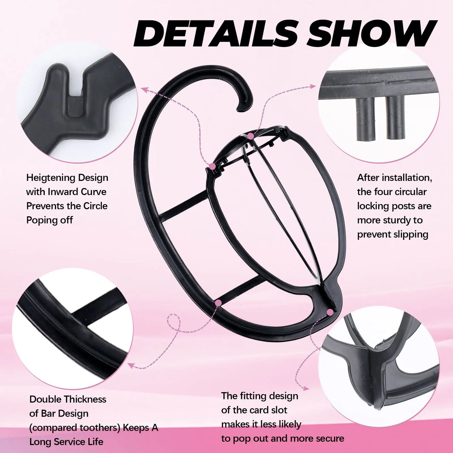 Wig Hanger Portable Hanging Wig Stand for Wigs and Hats Collapsible Wig Dryer Durable Wig Hanging stand Collapsible Wig