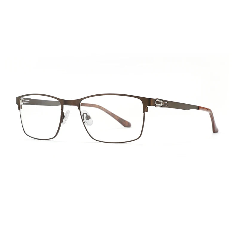 Optical Men Titanium Alloy Eyeglasses Frames for Men Eyewear Flexible Temples Legs IP Electroplating Alloy Spectacles
