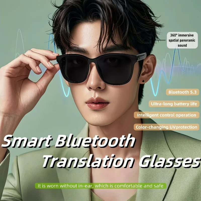 GS08 Smart Glasses Bluetooth Make Receive Call Music Camera Noise Reduction UV 400 Anti Blue Light Glasses Fishing sunglasses