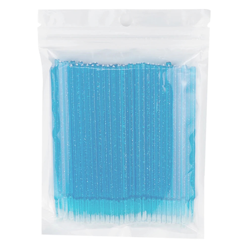 100pcs Eyelash Cleaning Brushes Micro Cotton Swab Individual Removing Makeup Brush Eyelashes Microbrush Beauty Clean Tools