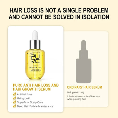 PURC Hair Growth Serum Thinning Hair Loss Treatment Fast Hair Regrowth Oil Hair Growth Products for Men Women Hair Care
